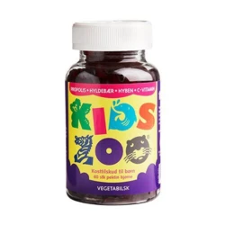 Kids Zoo propolis m/hyld,hyben+c-vit vegetabilsk, 60stk.