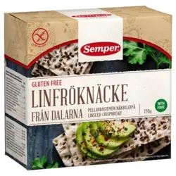 Semper Knækbrød hørfrø glutenfri, 230g.