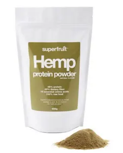 Hamp protein pulver (hemp powder) Superfruit, 500g.