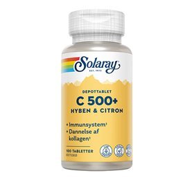 Solaray C500 + hyben og citron, 100tab.