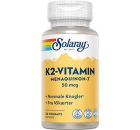 Solaray K2-vitamin 50 mcg, 30kap.
