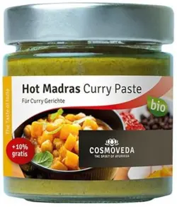 Cosmoveda Hot Madras Curry Paste Ø, 160g.