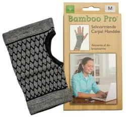 Bamboo Pro Carpal handske, Str. M selvvarmende 1stk.