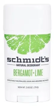 Schmidt’s Deodorant stick Bergamot+Lime, 75g.