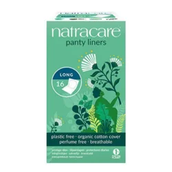 Natracare trusseindlæg, panty, liner long (enkeltvis indpakket), Øko, 16 stk.