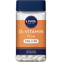 Livol Vitamin D 10 µg, 220 tab / 50 g