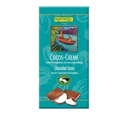 Chokolade m. kokoscreme Ø Rapunzel, 100g