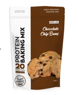 Bodylab Protein Baking Mix Chocolate Chip Buns, 500g.
