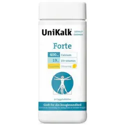 UniKalk Forte tyggetablet m. citrussmag 90tabl.