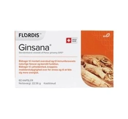 Flordis Ginsana standardiseret ekstrakt af Panax ginseng G115, 60 kap.