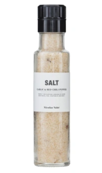 Nicolas Vahé Salt med hvidløg og rød chilipeber, 325 g.