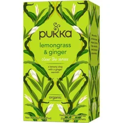 Pukka Te Lemongrass & Ginger Ø, 20 breve
