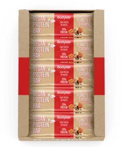 Bodylab Vegan Protein Bar Peanuts & Caramel, 20x40g.