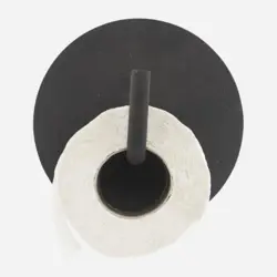 House Doctor Toiletpapirholder, Text, Sort aluminium