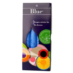 Blue Stearinlys BIO Blå 4 stk