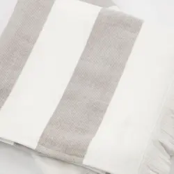 Meraki Håndklæde, Barbarum, Hvid og Brune Striber, 2stk. l: 50 cm, w: 100 cm