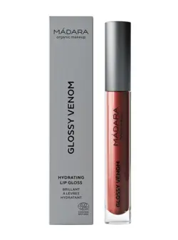 MÁDARA Makeup Glossy Venom Lip Gloss "Vegan Red", 4ml.
