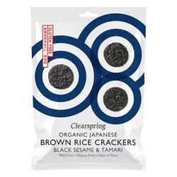 Clearspring Rice Cracker black sesame Ø, 40g