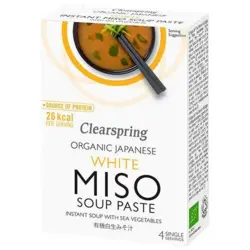 Clearspring Miso Soup Paste hvid Ø m. tang 4x15g, 60g