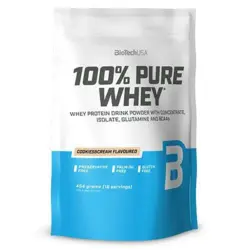 BioTech 100% Pure Whey Protein pulver Cookies & Cream, 454g