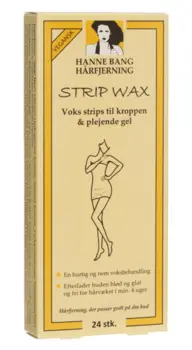 Hanne Bang Strip Wax, veganske, 24 stk + gel.