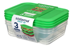 Sistema Nest It 3-pack, grøn låg