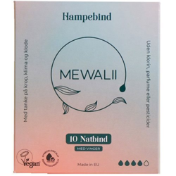Mewalii hamp natbind 10 stk. m. vinger, 1pk.