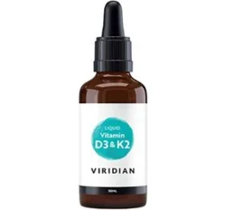 viridian D3 & K2 Vitamin (flydende), 50ml.