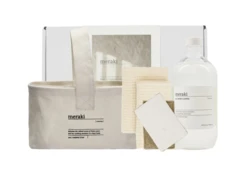 Meraki Gaveæske, basket + dish cloth, beige + sponge + all-round cleaning, 1000ml.