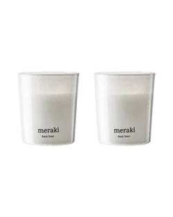 Meraki Duftlys Fresh Linen, 2stk. a 60g.