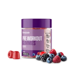 Bodylab Pre Workout Gummies Berry, 60 stk.