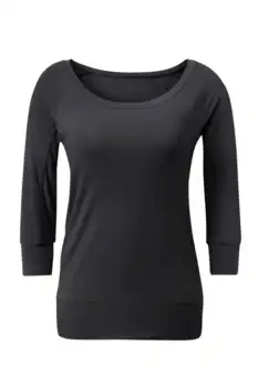 Curare Flow #20 Shirt Boat Neck 3/4 - Black