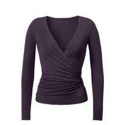 Curare Flow #24 Wrap Jacket - Dark-aubergine
