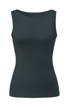 Curare Flow #255 Tank Top Boat Neck - Dark forest