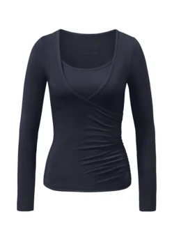 Curare Flow #37 Wrap Shirt - Midnight-blue