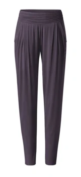 Curare Flow #9248 long pants relaxed - Dark aubergine