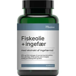 Mezina Fiskeolie med ekstrakt af Ingefærrod, 90kap.