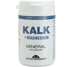 Natur Drogeriet Kalk + magnesium, 400tab.