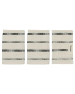 Meraki Vaskeklud Råhvid - sorte striber, l: 30 cm, w: 30 cm