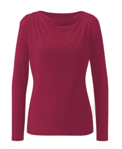 Curare Flow #2275 Shirt waterfall 1/1 sleeves - Bordeaux