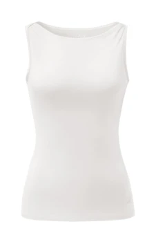 Curare Flow #255 Tank Top Boat Neck - Soft-white