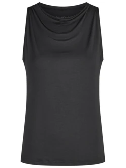 Curare Flow #2601 top turtle-waterfall neck - Black