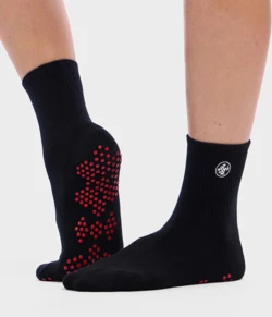 Manduka Equilibria Halvhøje Pilatessokker, Black