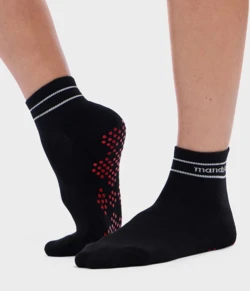 Manduka Equilibria Ankelhøje Pilatessokker, Black