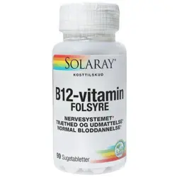 B12 vitamin med folsyre 1000 mcg sugetab, 90tab.