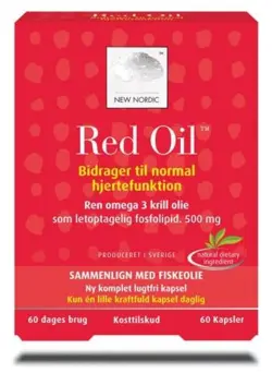 Red Oil omega-3 krill olie, 60kap.