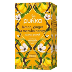 Pukka Lemon, Ginger & Manuka Honey Te Ø , 20br.