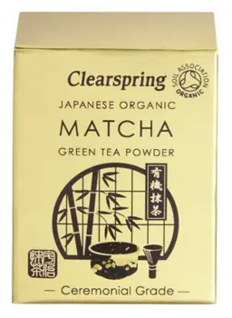 Matcha grøn te pulver Clearspring (ceremonial grade) Ø, 30g.