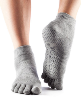 Toesox Fulltoe Ankle Grip (Grå)