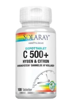 Solaray C500 + hyben og citron, 100tab.